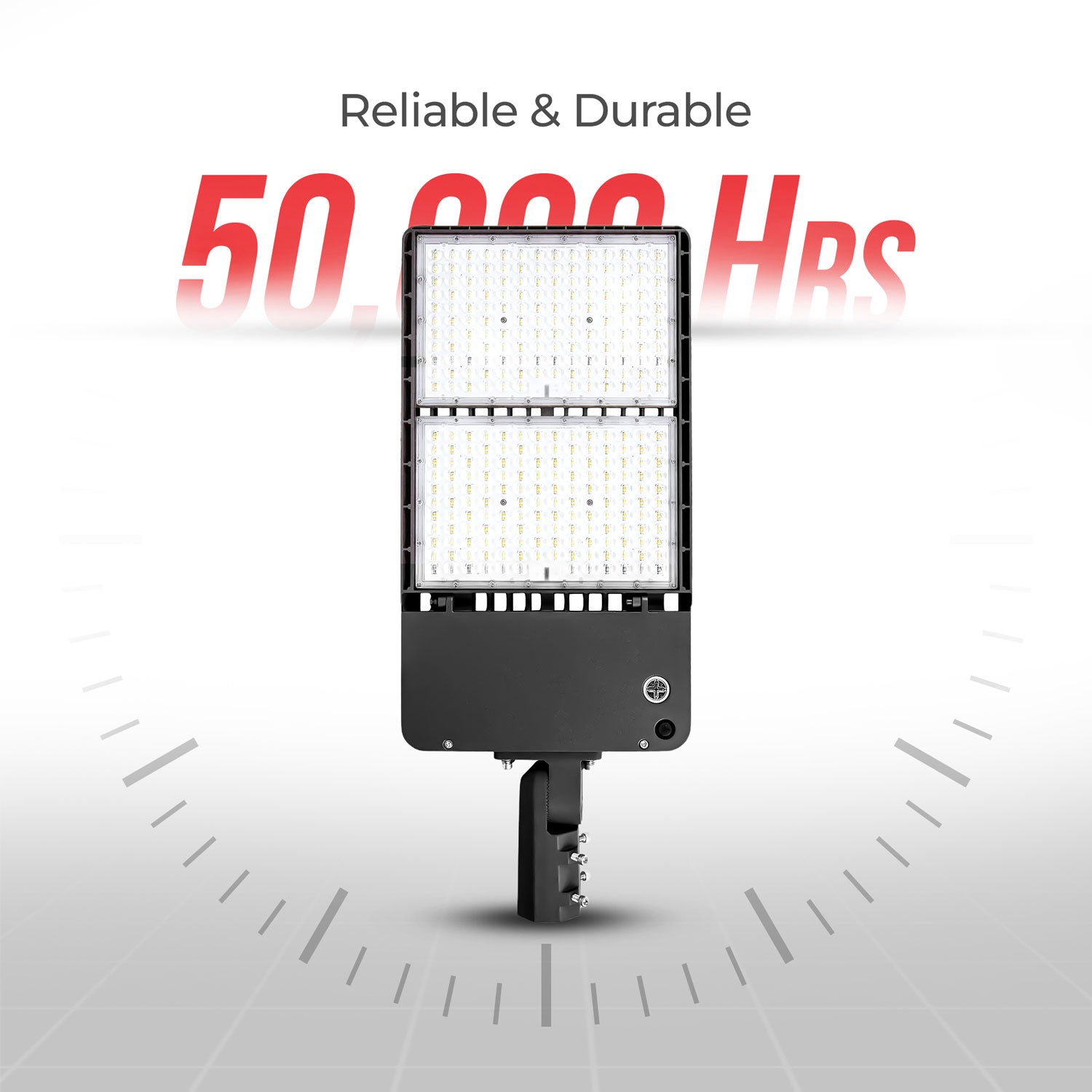 500W AR09 Wattage Selectable LED Shoebox Light | 80,000 Lumens, 3CCT Selectable (3000K/4000K/5000K), UL/DLC Certified
