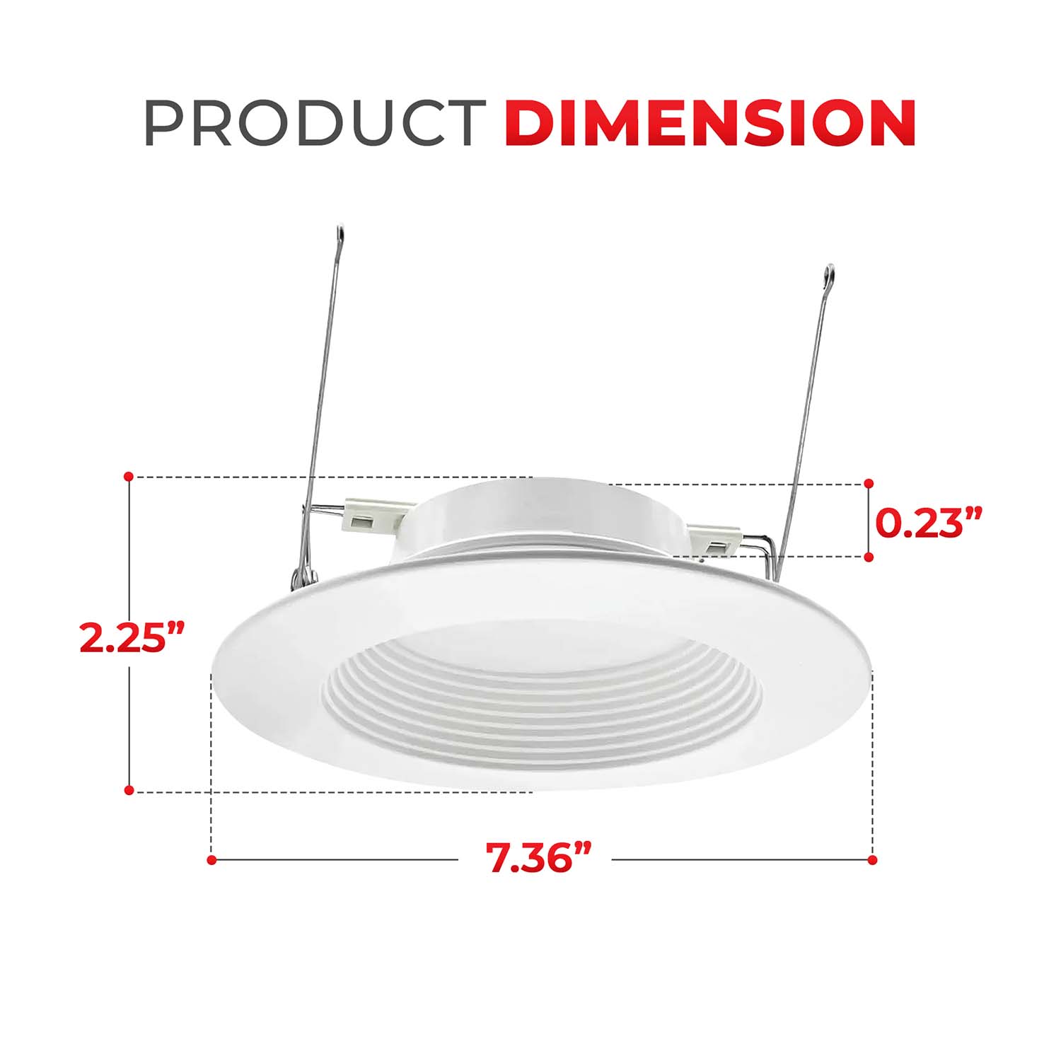 6" Retrofit Recessed Downlight - 15W - 1200 Lumens
