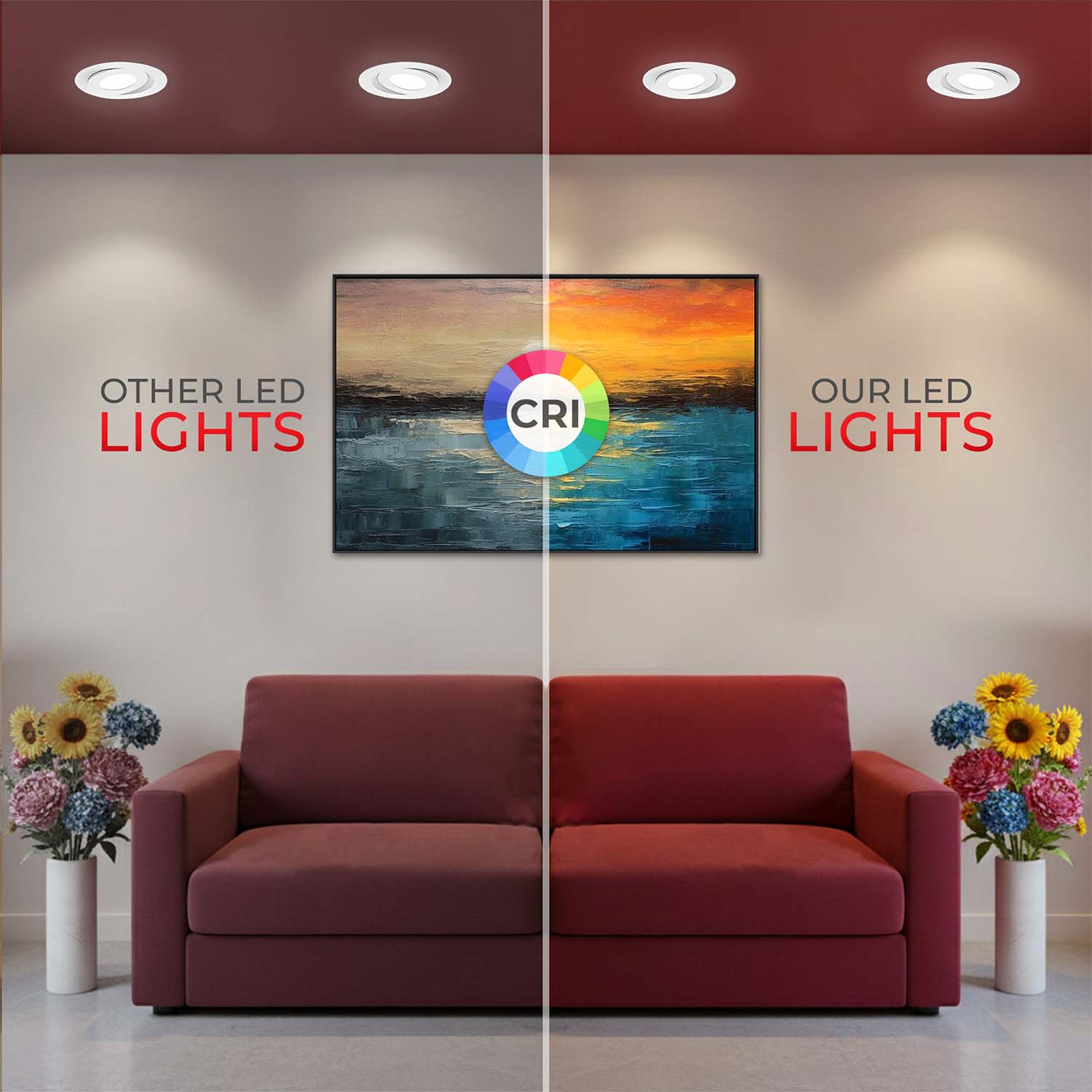 6 inch 5CCT Canless Gimbal Slim Downlight 12W 950 lumens