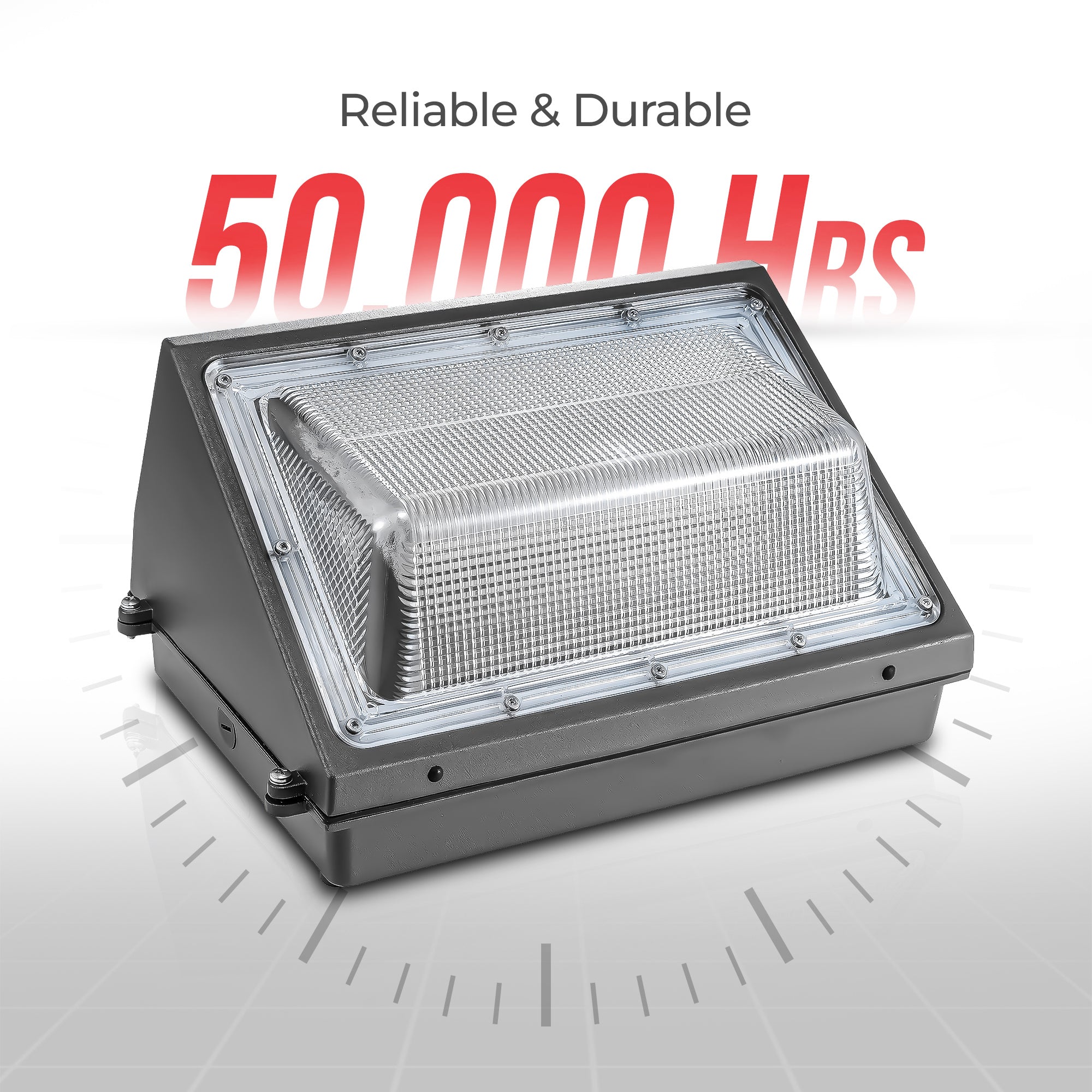 60/80/100/120W LED Wall Pack — Wattage & 3CCT Tunable, Built-In Photocell, 130 lm/W, DLC Premium, ETL Listed | WP60/80/100/120W-XXK