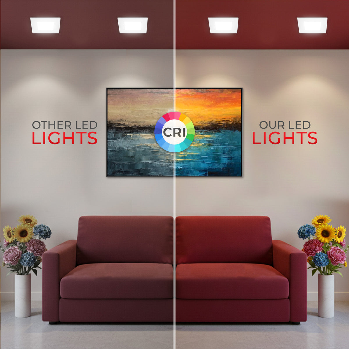 6 Inch 12W Square Panel Downlight 5CCT Selectable | FD6-S3-12W-5CCT
