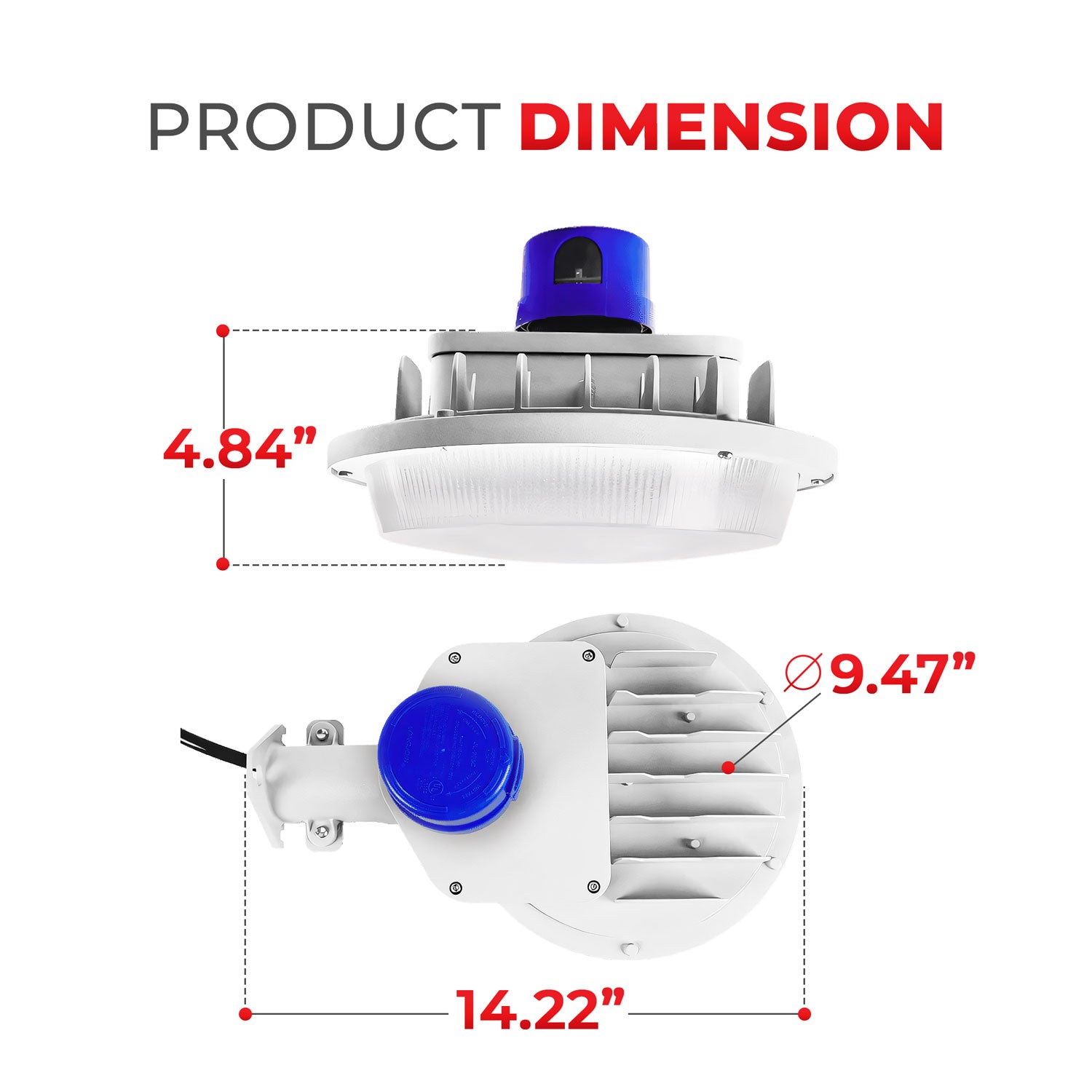 70W LED Barn Light - CCT Selectable 5000K - IP65 | AC 120-277V | TS-BL02-70K-50W