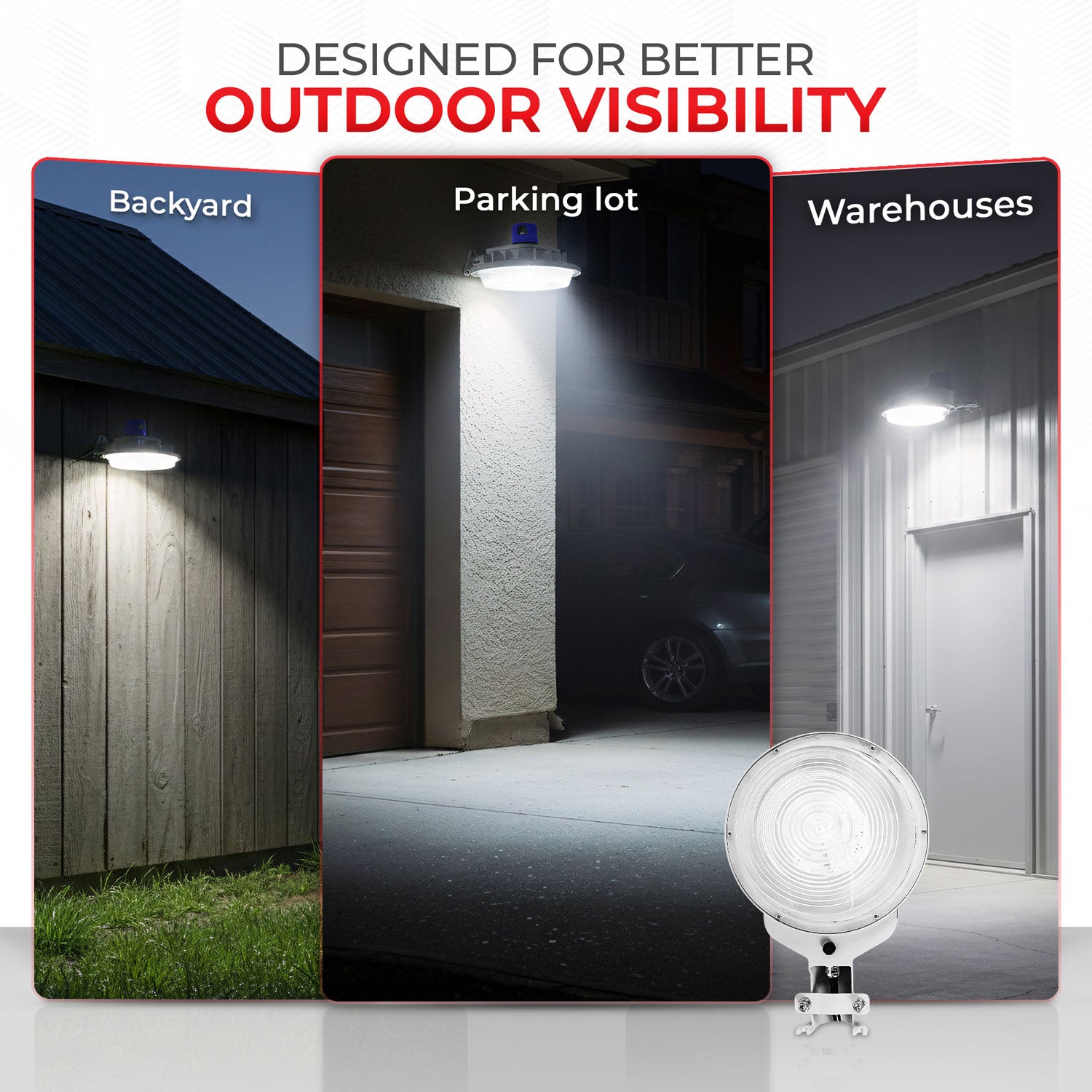 70W LED Barn Light - CCT Selectable 5000K - IP65 | AC 120-277V | TS-BL02-70K-50W