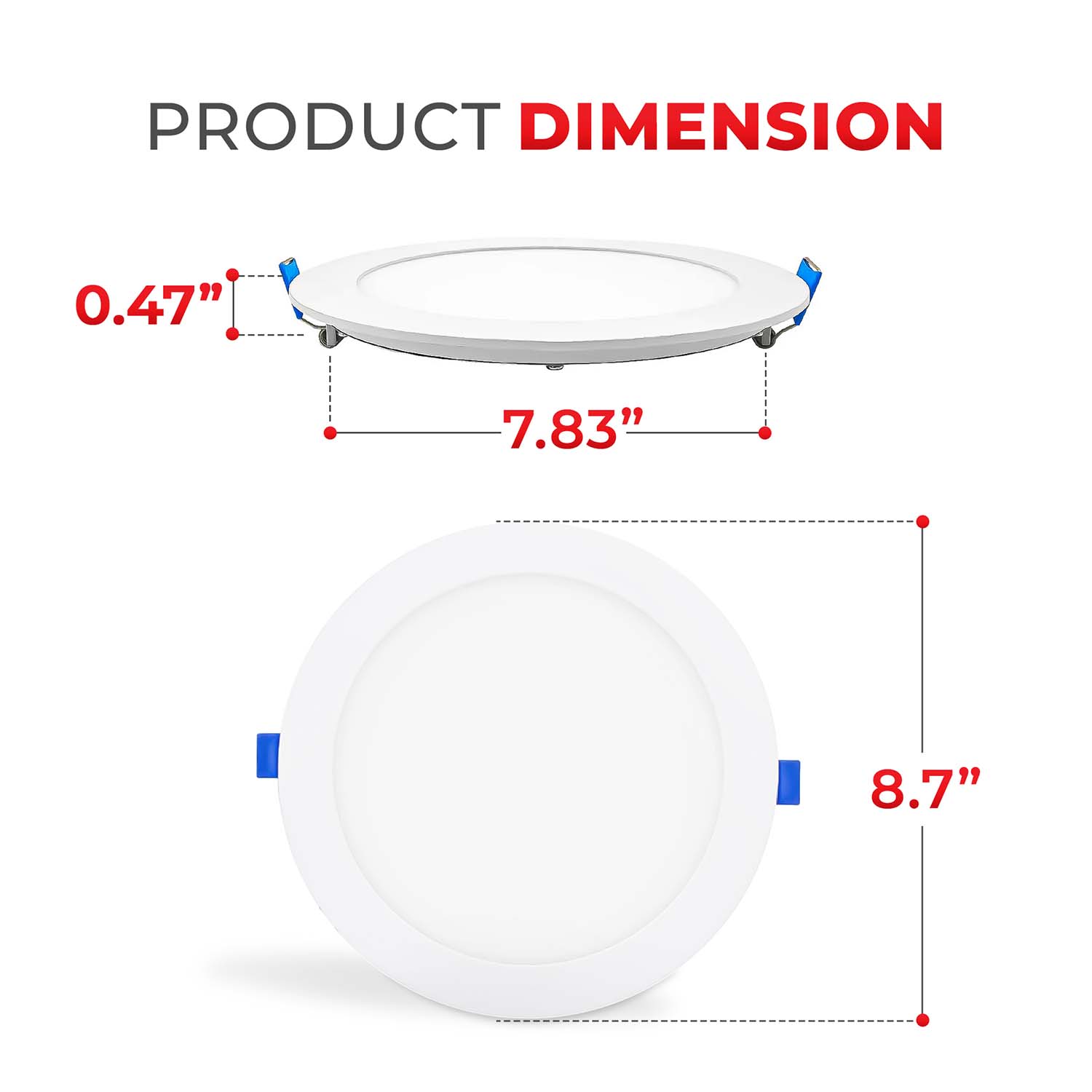 8 inch 18W LED Can Killer Ultra Thin Downlight - 1260 Lumens - 5CCT - ETL, ES Approved