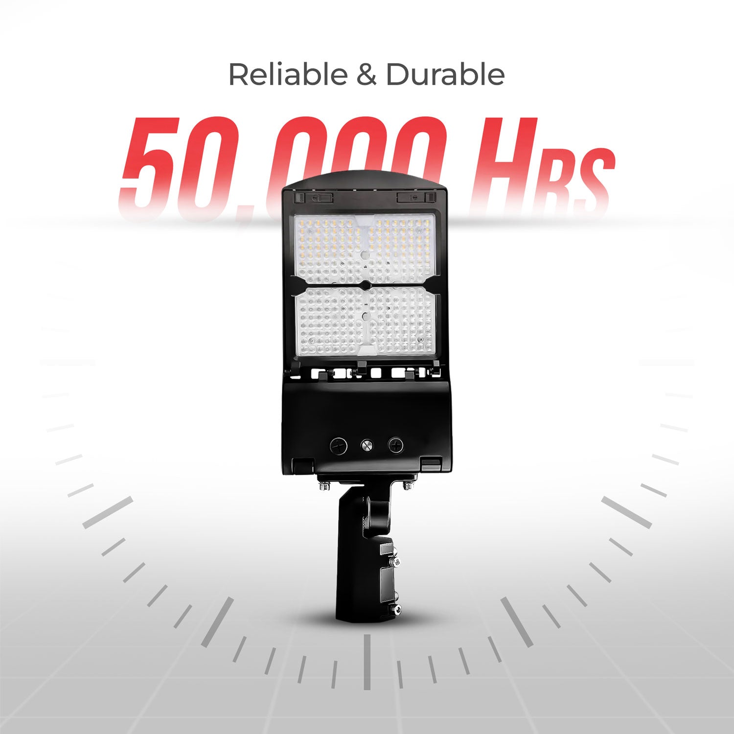 80W/100W/150W LED Shoebox Area Light 3CCT Selectable AC 100-277V | SBC12-150/100/80W-XXK