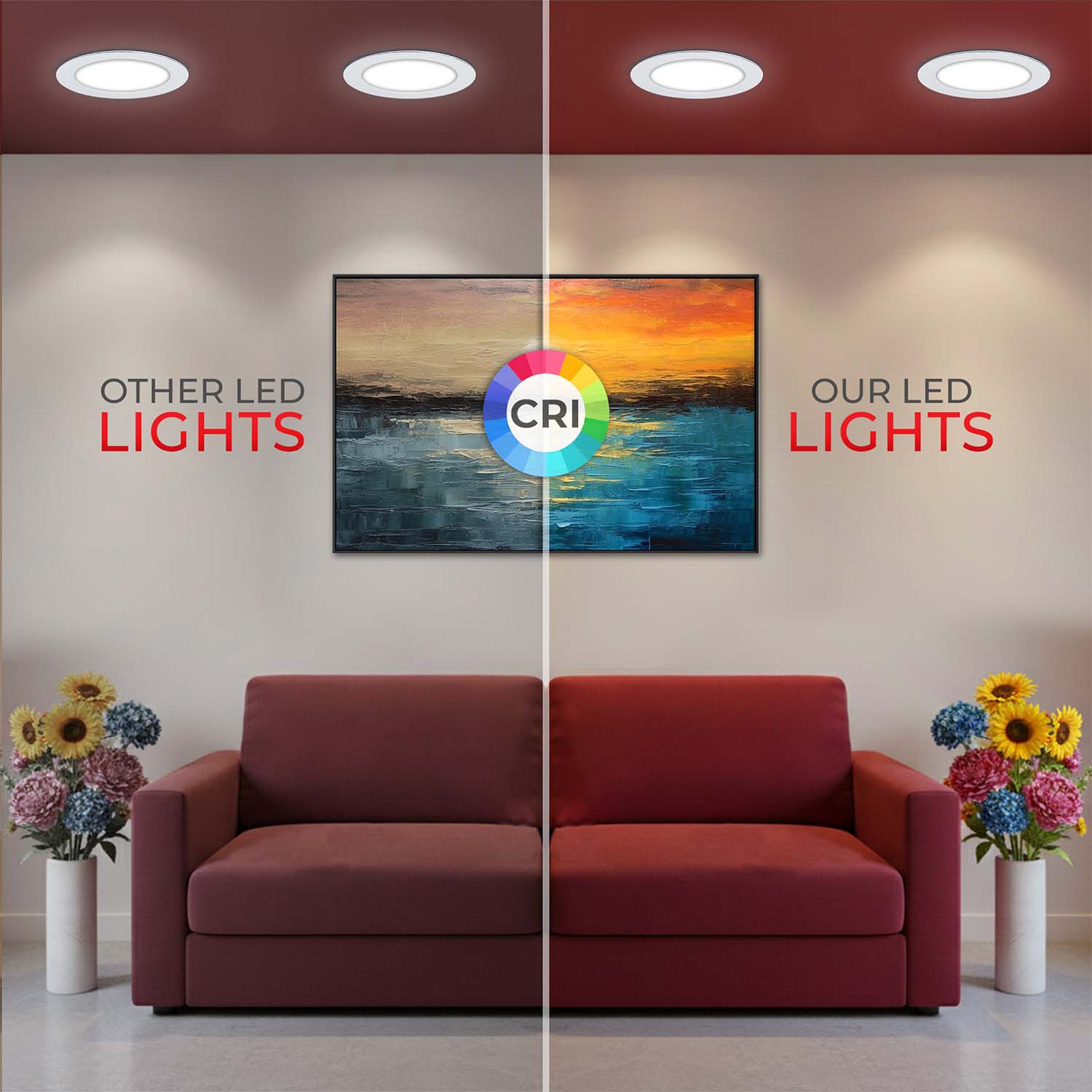 9 inch 18W LED Slim Panel Downlight - 1260 Lumens - 5700K - ETL Approved