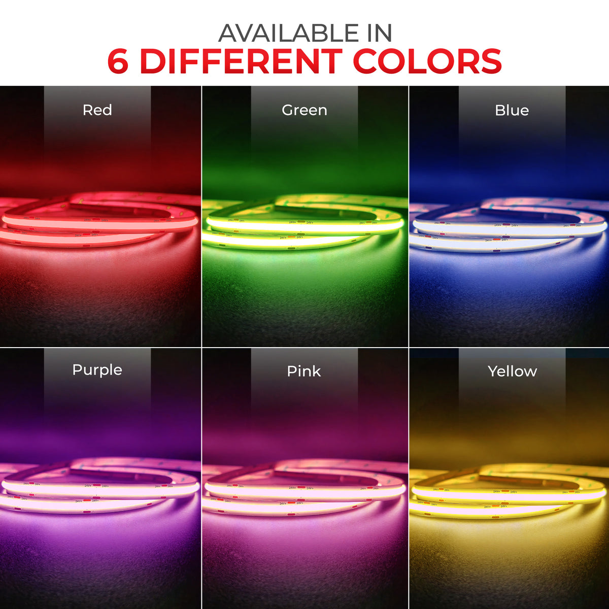 CL-Series Monochrome 24V DotFree COB LED Strip Light IP20 - UL Listed