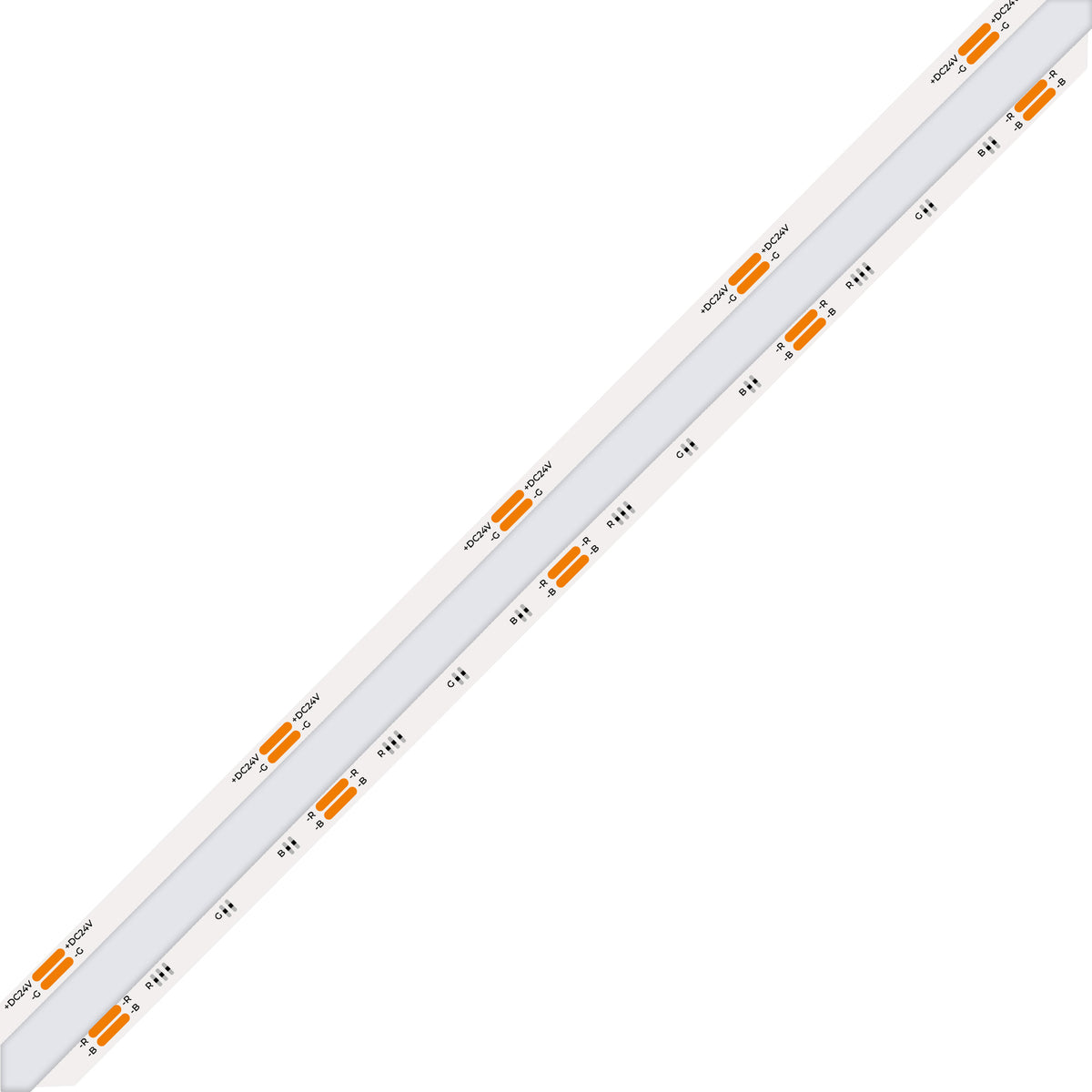 RGB Color Changing 24V DotFree COB LED Strip Light - IP20 - UL Listed