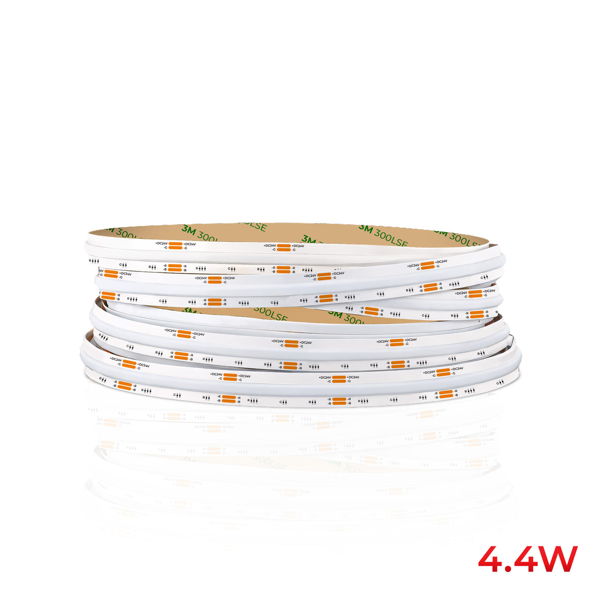 RGB Color Changing 24V DotFree COB LED Strip Light - IP20 - UL Listed