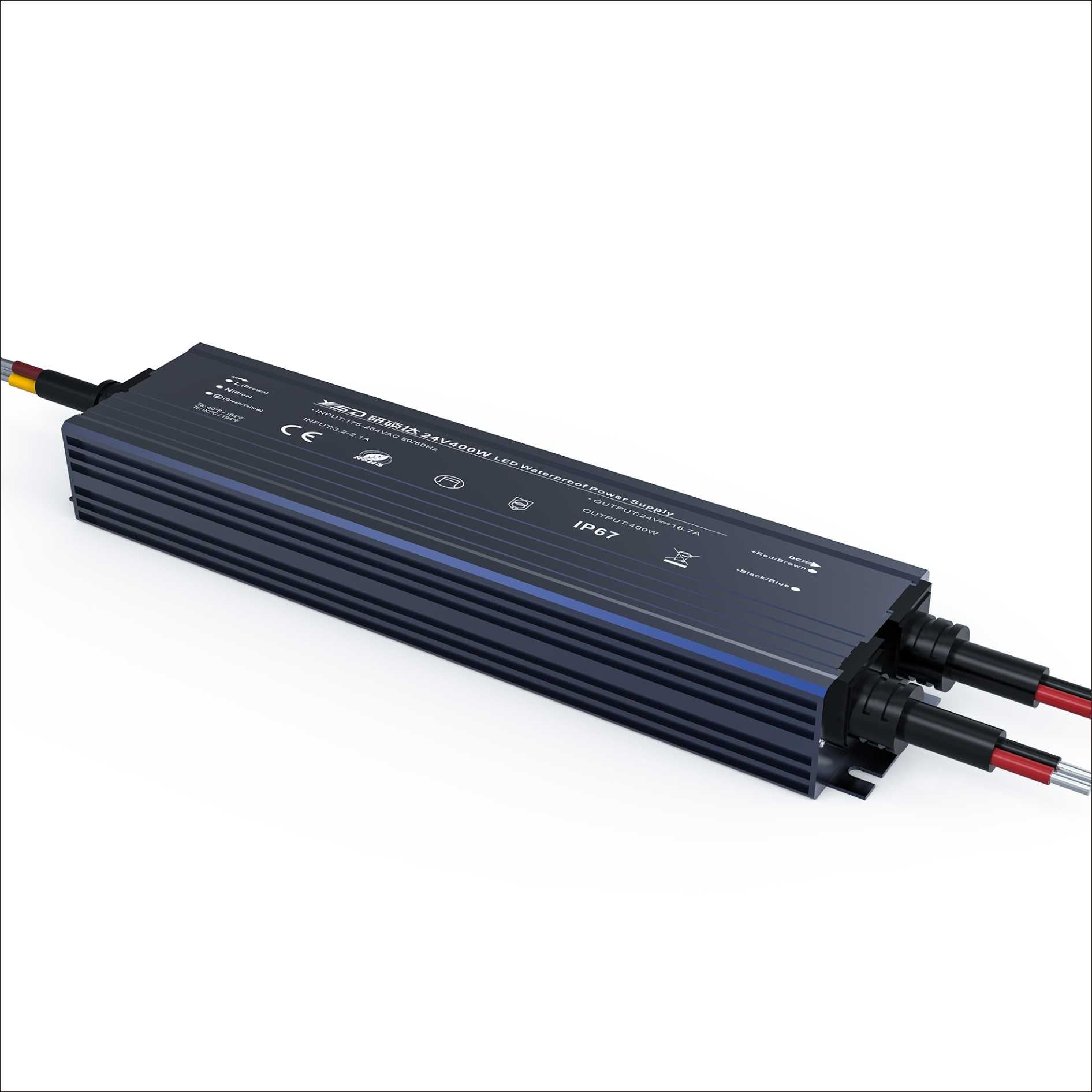 400W Outdoor Power Supply - Non-Dimmable - 12V/24V - IP67 Rated