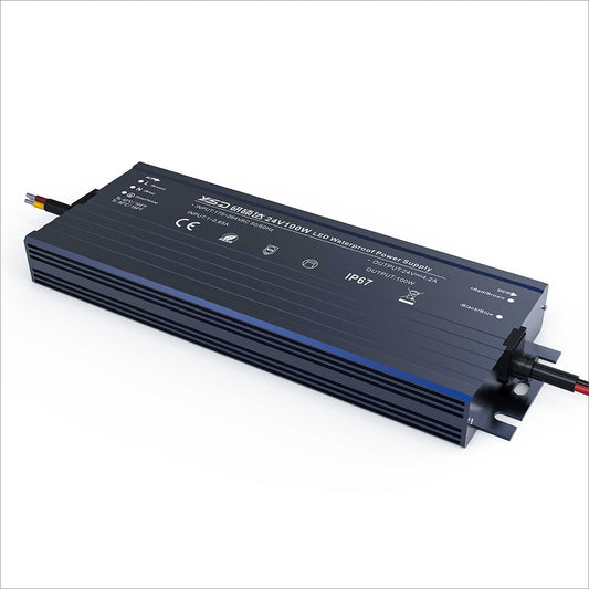 100W Outdoor Power Supply - Non-Dimmable - 12V/24V - IP67 Rated