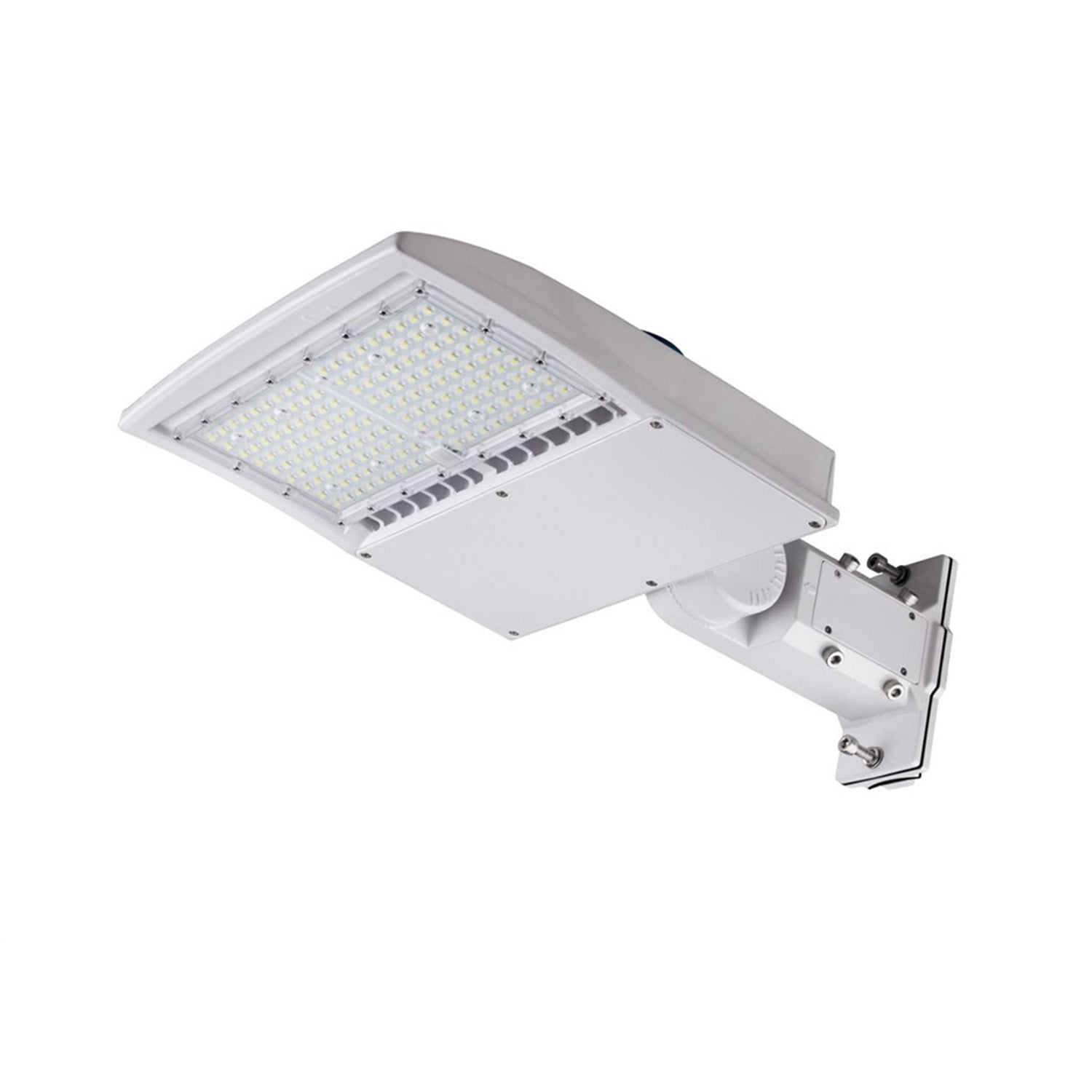 150W White Shoebox Area Light for Parking Lot - 5700K UL DLC Listed