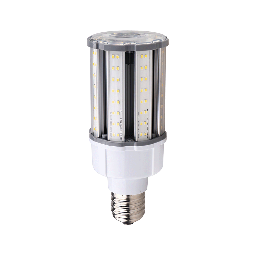 36W/27W/18W - Adjustable LED Corn Cob - 5000K - IP64, UL Listed, E39 Base
