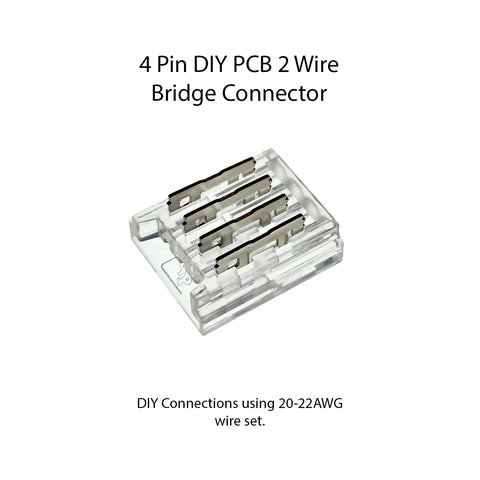 DIY PCB to Wire - 4 Pin RGB Solderless Connectors for 10mm RGB Lights