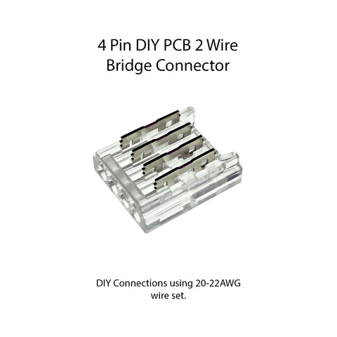 DIY PCB to Wire - 4 Pin RGB Solderless Connectors for 10mm RGB Lights