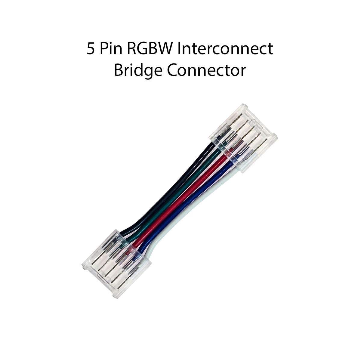 Interconnect Jumper - 5 Pin RGBW Solderless Connectors for 12mm RGBW Lights