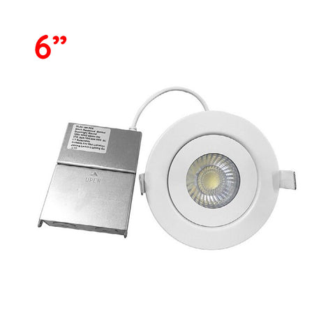 6 inch 5CCT Canless Gimbal Slim Downlight 12W 950 lumens