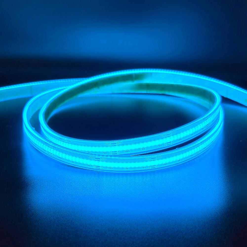 Waterproof RGB Color Changing 24V DotFree COB LED Strip Light - IP68 - UL Listed