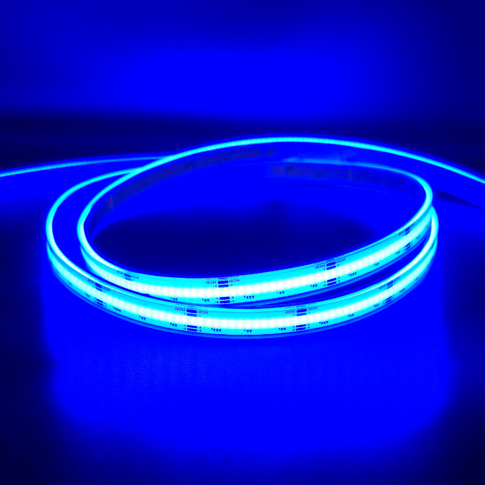 Waterproof RGB Color Changing 24V DotFree COB LED Strip Light - IP68 - UL Listed