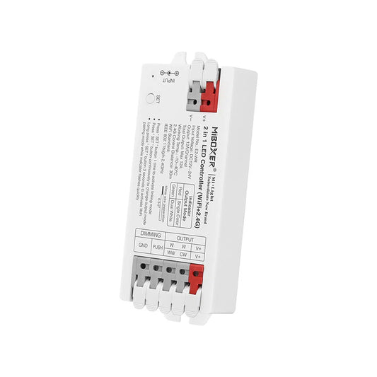 MiBoxer 2 in 1 LED Strip Controller (WiFi+2.4G) - E2-WR - Tuya Smart App -