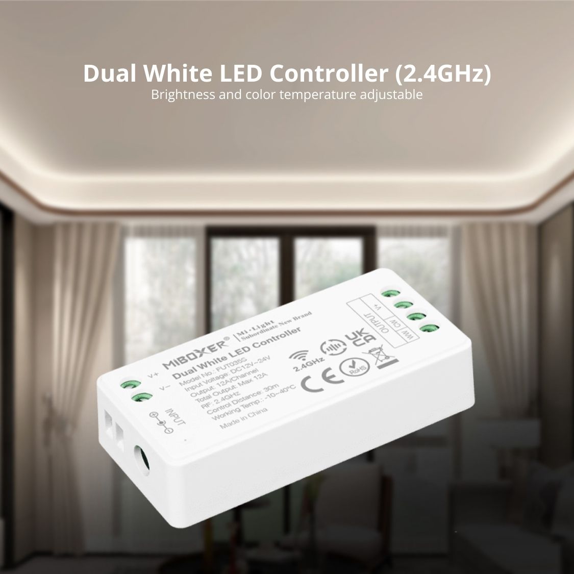 MiBoxer 2.4GHz - 2 in 1 LED Strip Controller - FUT035S+ - CCT & Single Color