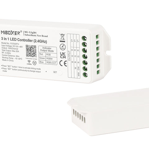 MiBoxer 2.4GHz - 3 in 1 LED Strip Controller - FUT037P+ - RGB/RGBW/RGB+CCT