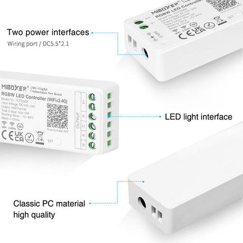 WiFi RGBW 12V-24V LED Controller - 2.4GHz - FUT038W - MiBoxer Mi Light
