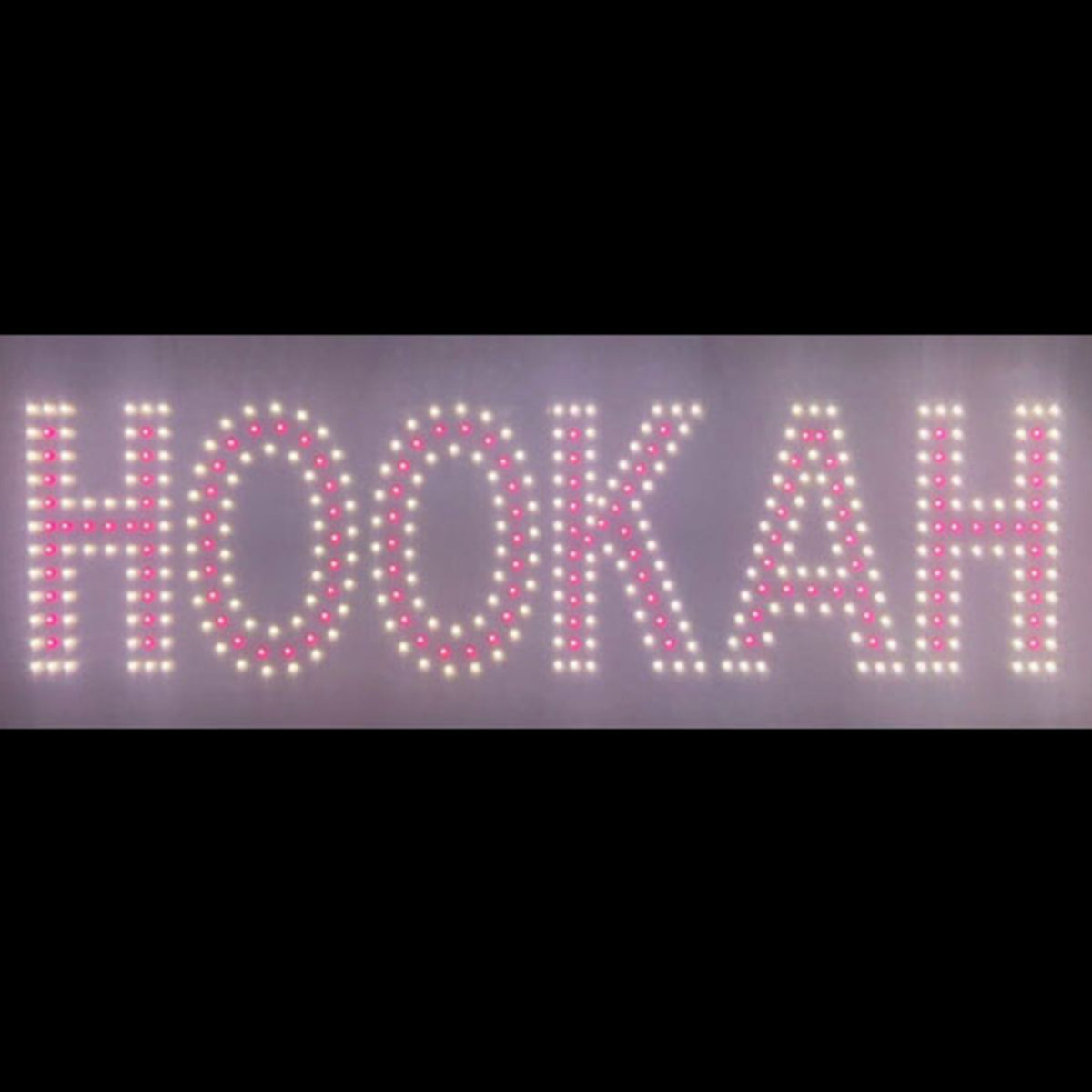 LED Hookah Sign - 8"x30" - Cool White/Red