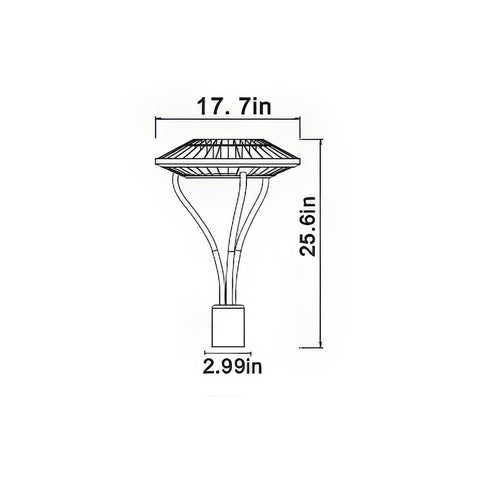 30/40/60W V2 Post Top Light - Decorative Pole Light - 5000K - Photocell Enabled - ETL Listed