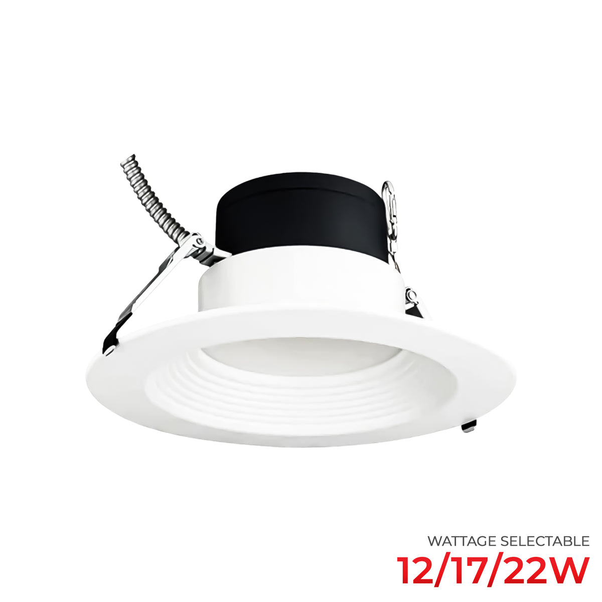 6" Commercial Downlight - 12/17/22W - 5CCT - Baffle Trim - ETL & ES Certified