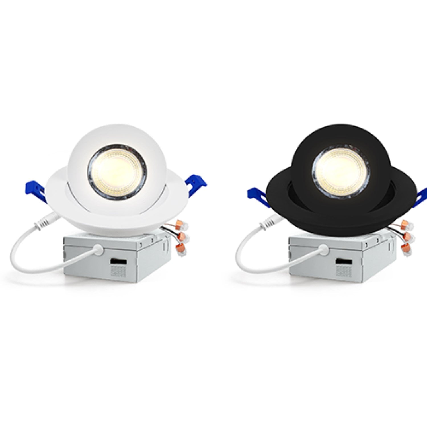 4" 10W LED Rotatable Gimbal Downlight, 900 Lumens, 5CCT Selectable, 0-10V Dimmable, ETL Certified