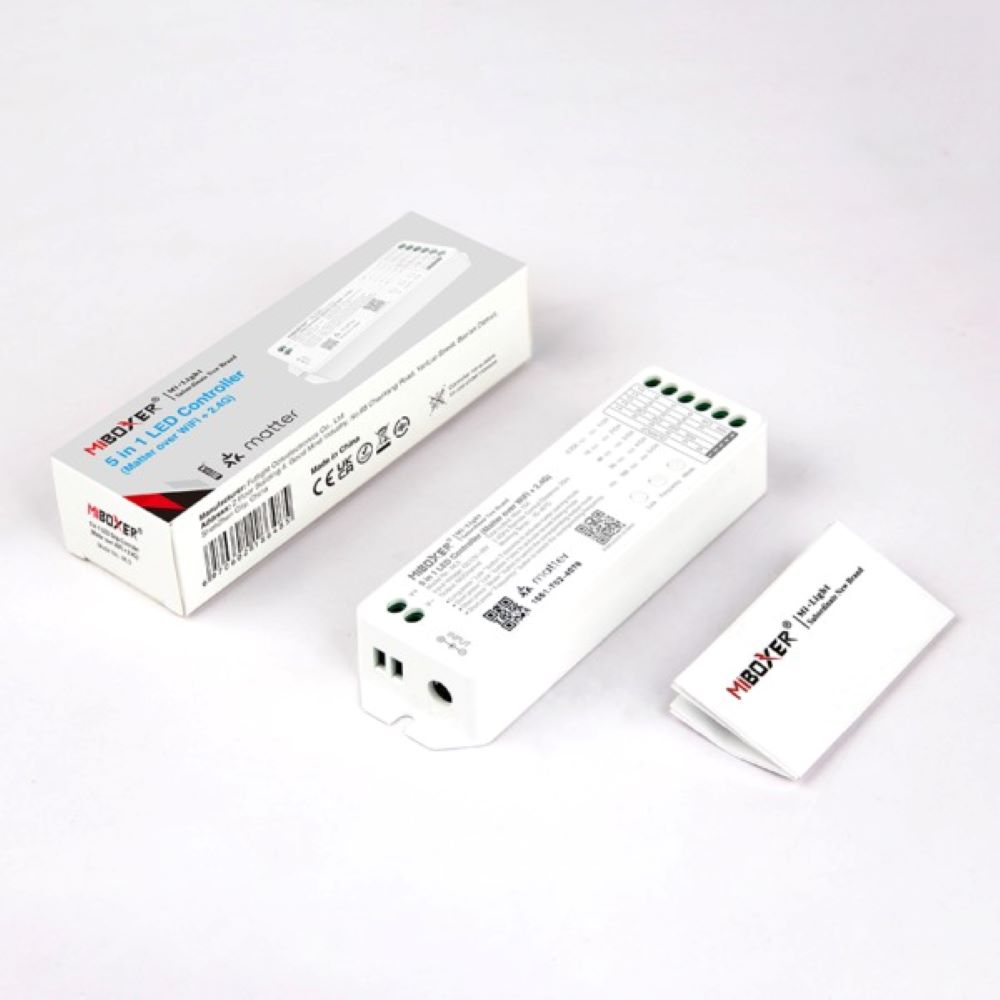 ML5 5 in 1 Controller (Matter Over WiFi + 2.4GHz) – 6A Single Channel, Max 15A Output | Multi-Platform Compatible with Siri, Alexa & Google