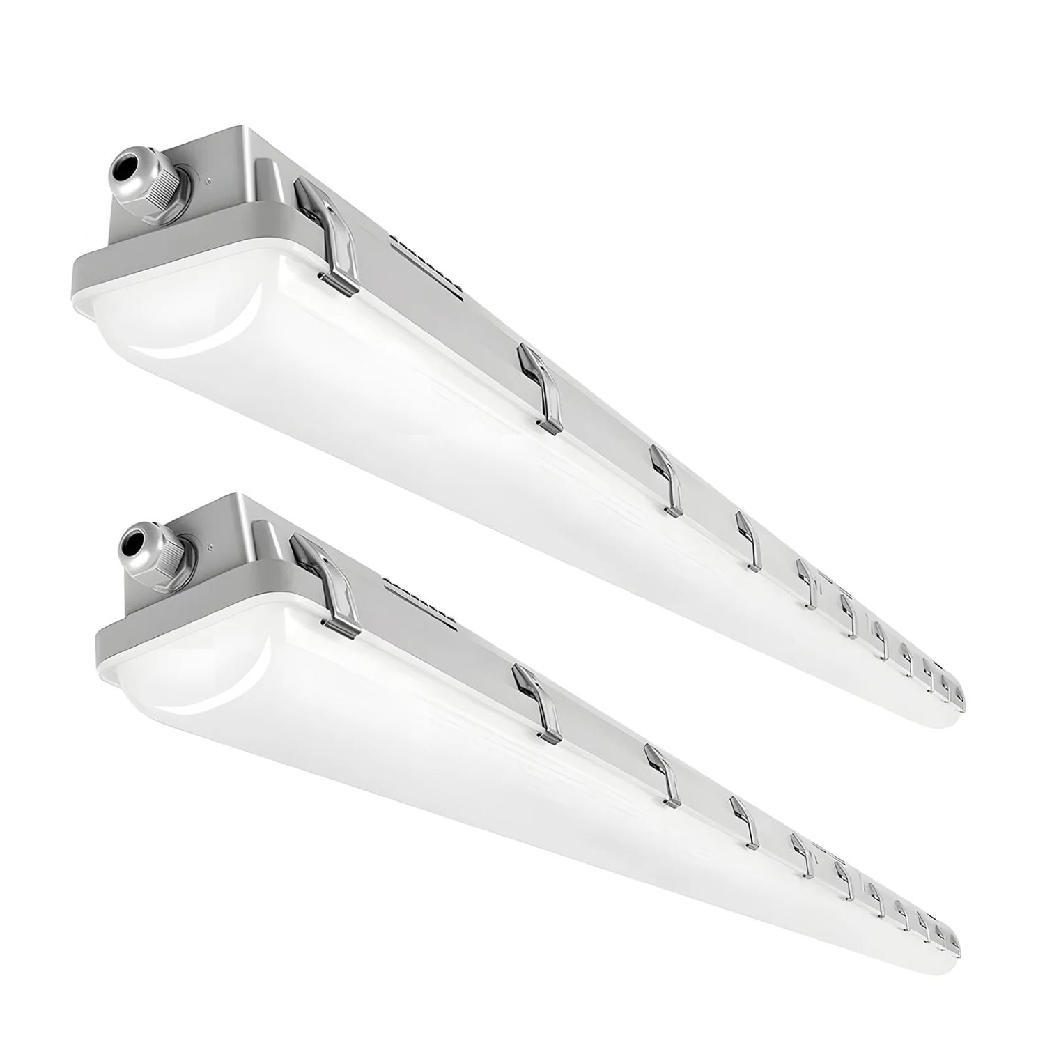 8FT 100W LED Vapor Tight Light | Selectable Wattage & CCT AC120-277 ETL DLC Certified