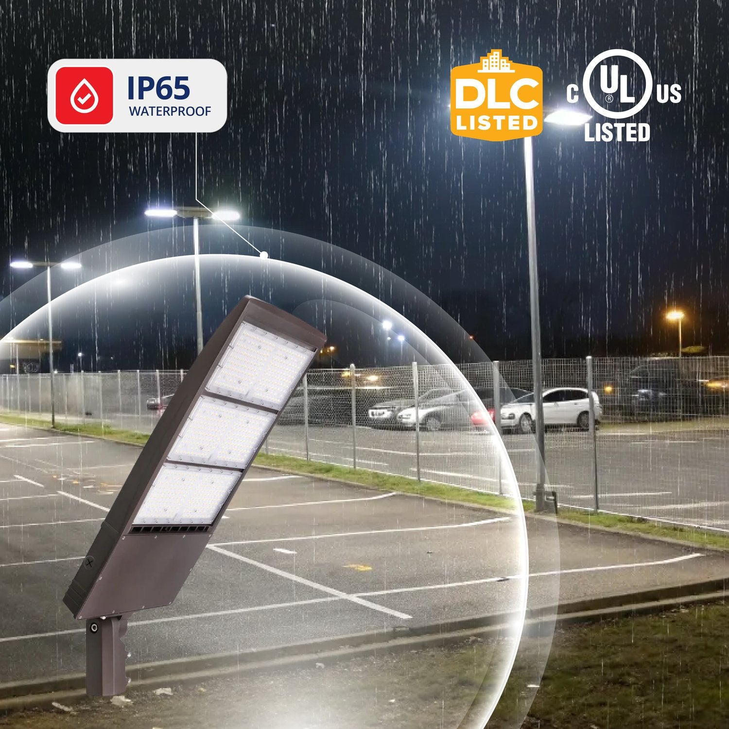 450W SP2 Shoebox Area Light for Parking Lot - 5700K UL DLC Listed