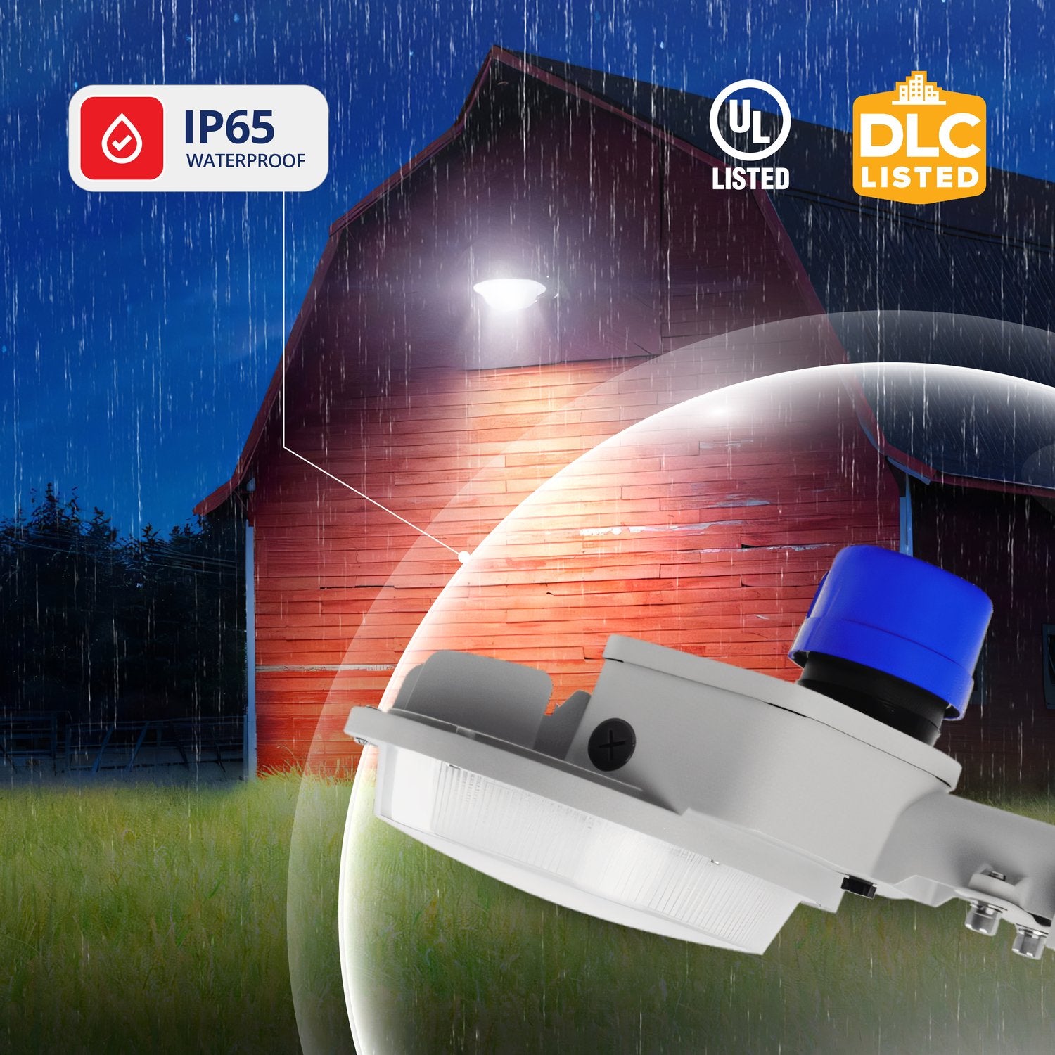 70W LED Barn Light - CCT Selectable 5000K - IP65 | AC 120-277V | TS-BL02-70K-50W