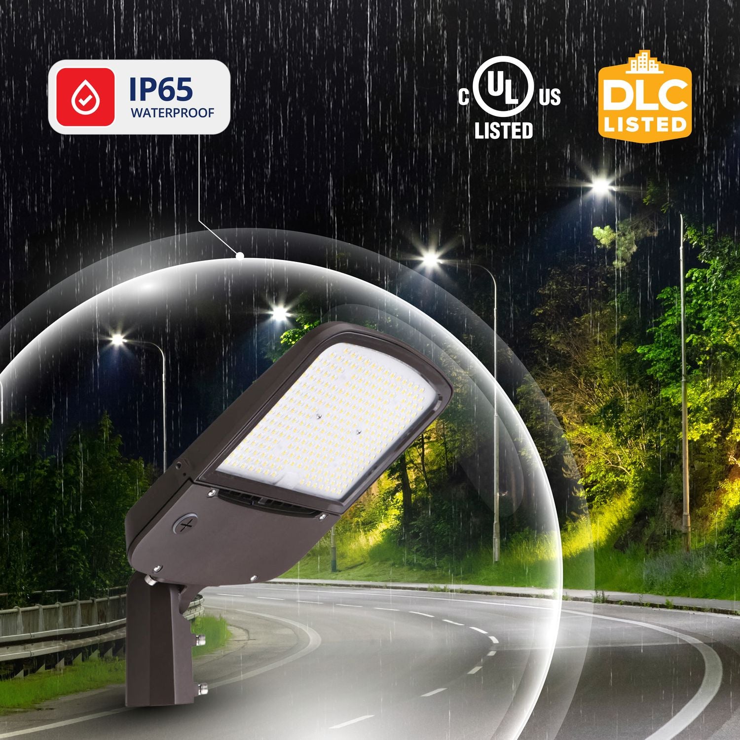 150W SP2 Shoebox Area Light for Parking Lot - 5700K UL DLC Listed