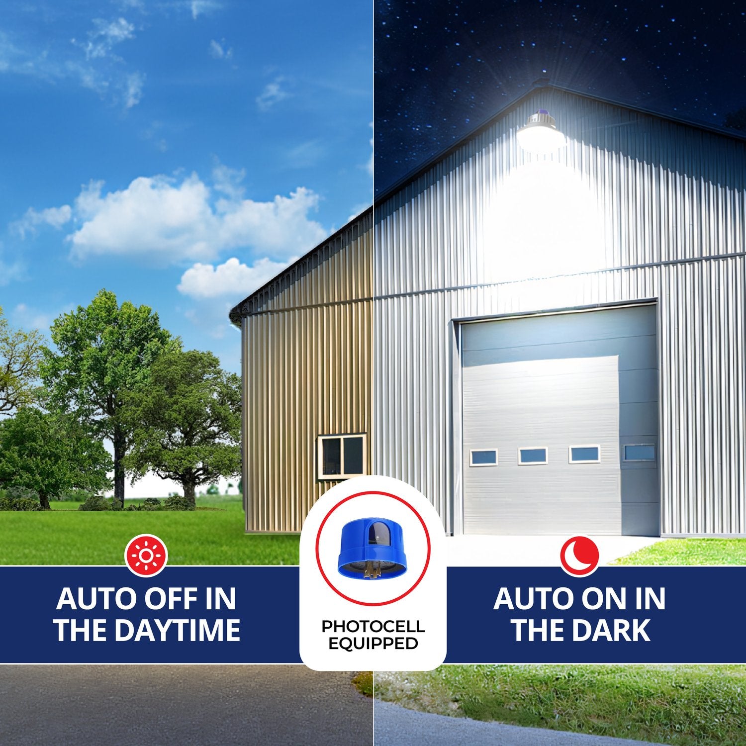 45W Dusk to Dawn Barn Light – Bright Illumination for Enhanced Security - 5000K