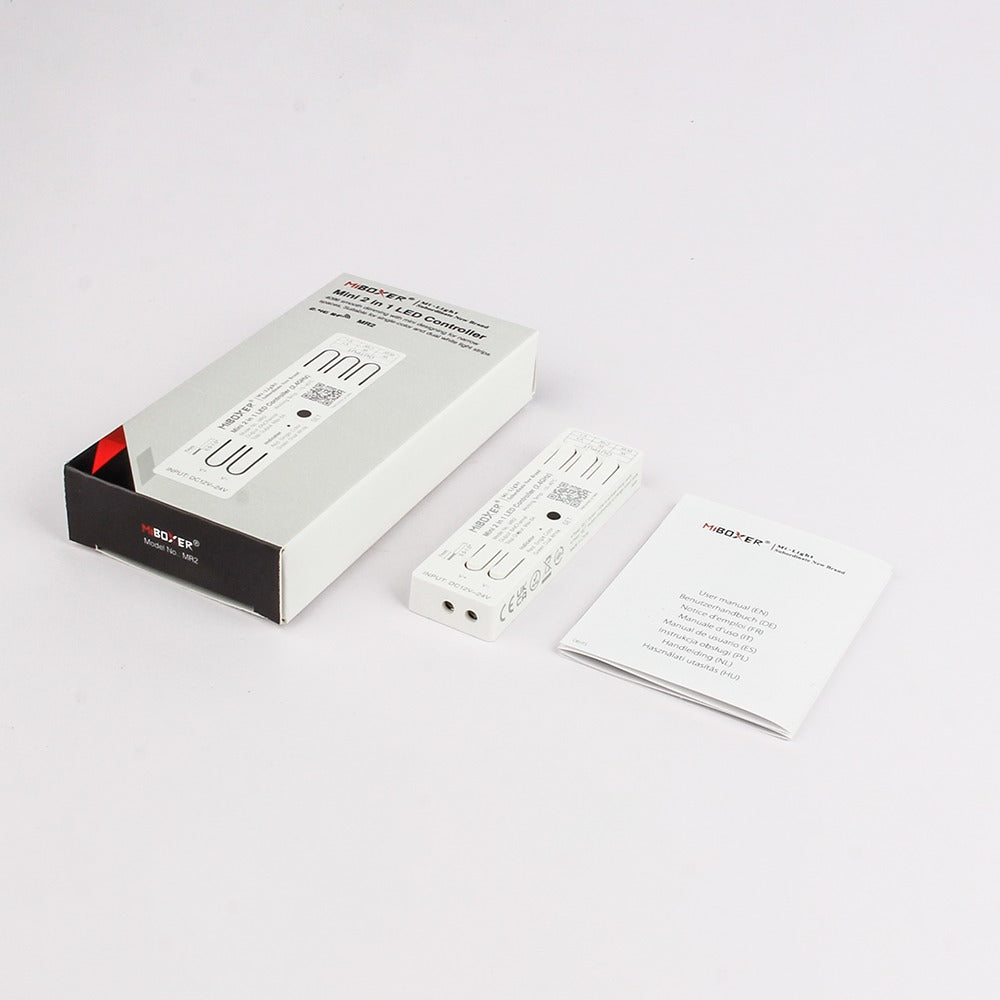 MiBoxer MR2 Mini 2-in-1 LED Controller | 2.4GHz Wireless | Single Color & CCT | DC12-24V 6A Max