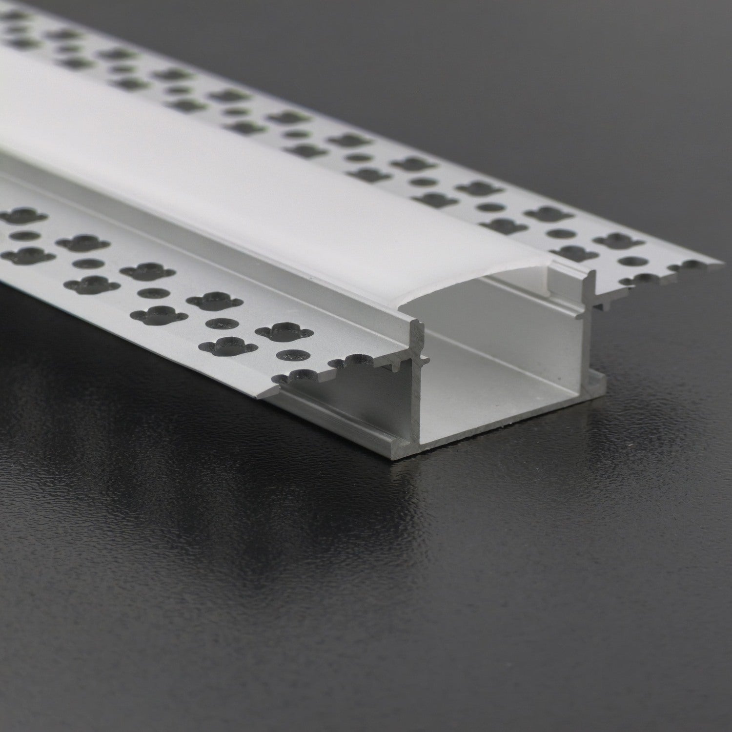 STL-133 Wide Mud-In Drywall Recessed Aluminum LED Channel | 19mm | 39" (1m) | 5-Pack | Frosted Diffuser