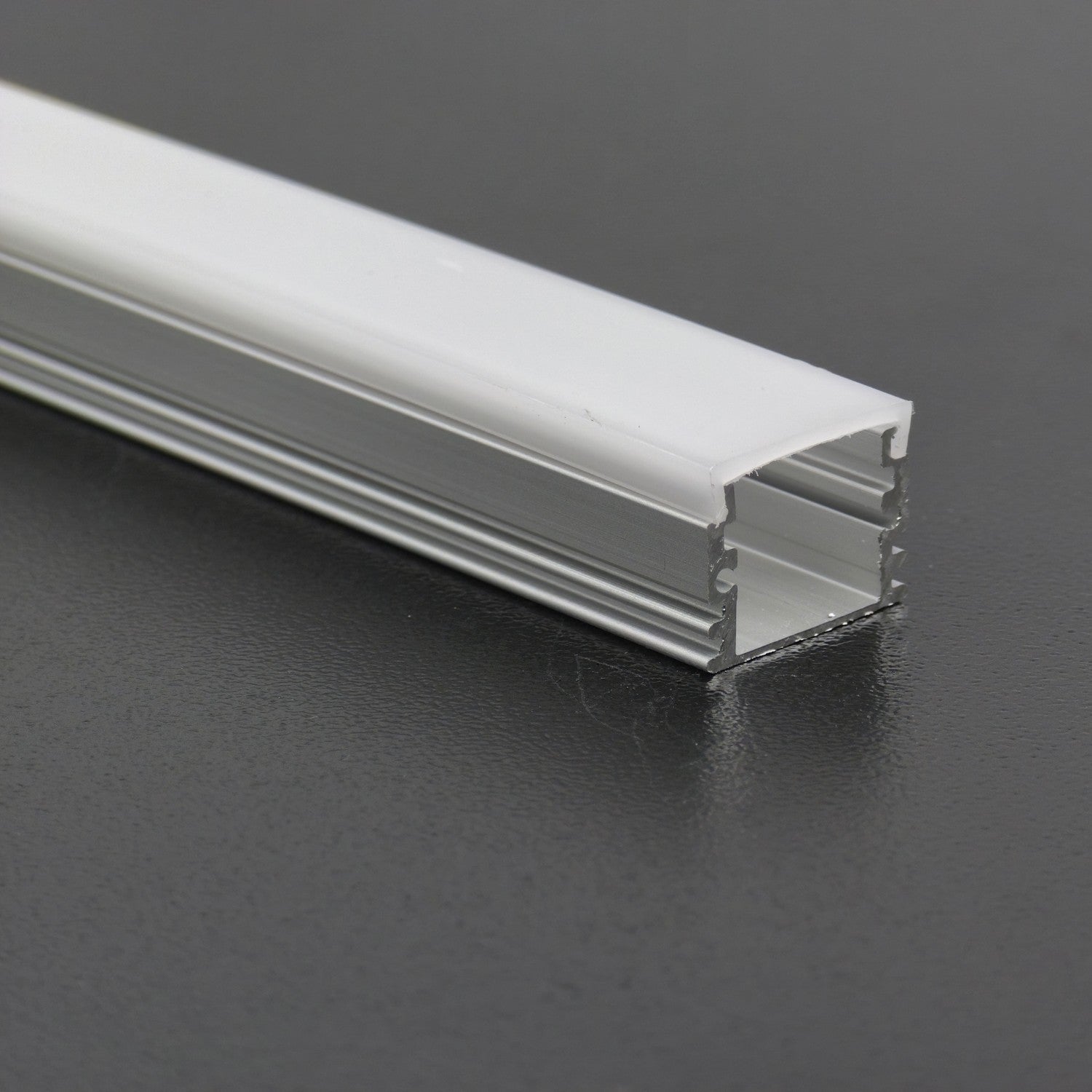 STL-162 – Standard U-Channel Aluminum LED Strip Channel, 0.68" Wide, Anodized Silver, Surface Mount, 5-Pack