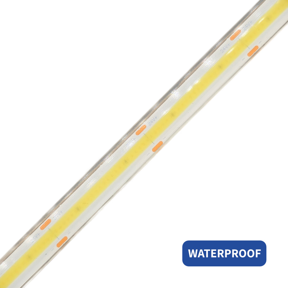 W-Series Static White Waterproof DotFree COB LED Strip Light