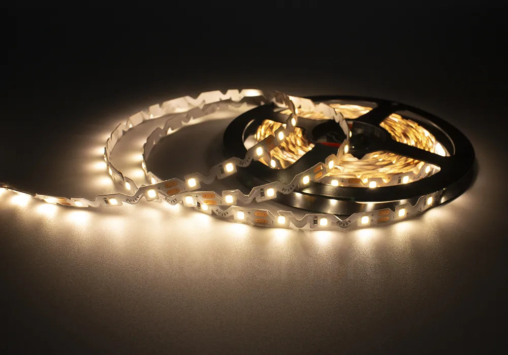 12V DC Z-Bend Flexible LED Strip Light – 6W/m, 3000K/4000K/6500K CCT, IP65, UL Listed, 5m Roll