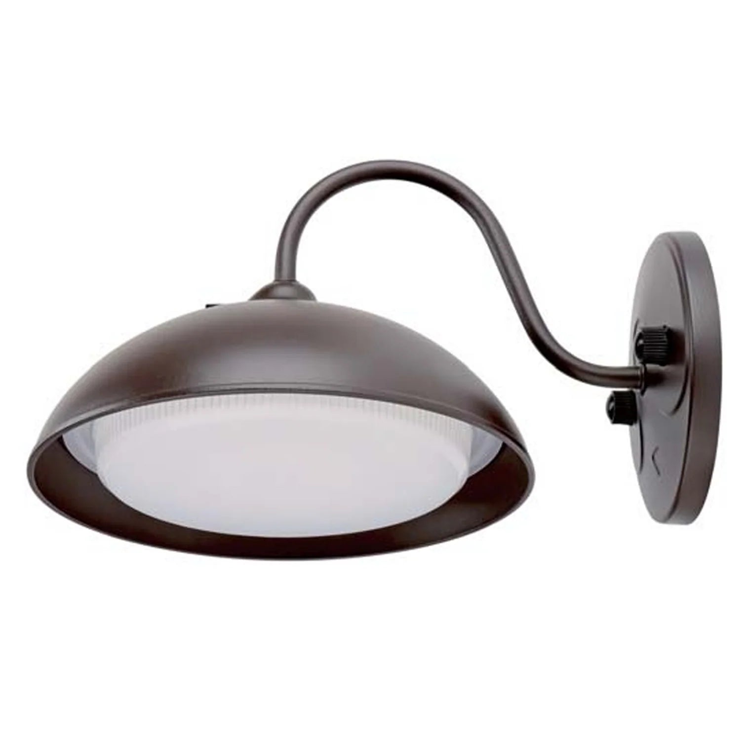 28W LED Gooseneck Wall Light – 3,080 Lumens, 120-277VAC, CCT Selectable, Integrated Photocell