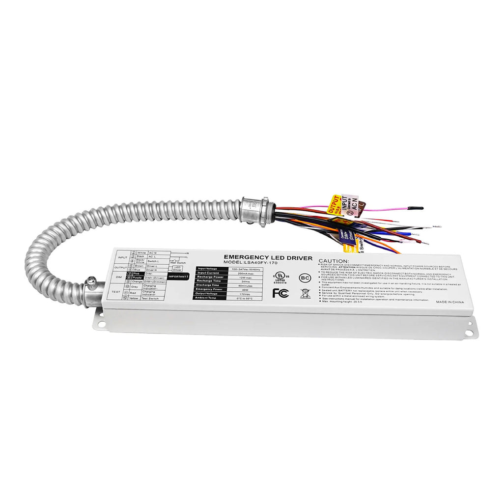 347v Led Driver 40W Emergency LED Driver | Self-Testing | IP65 | UL 924 Listed