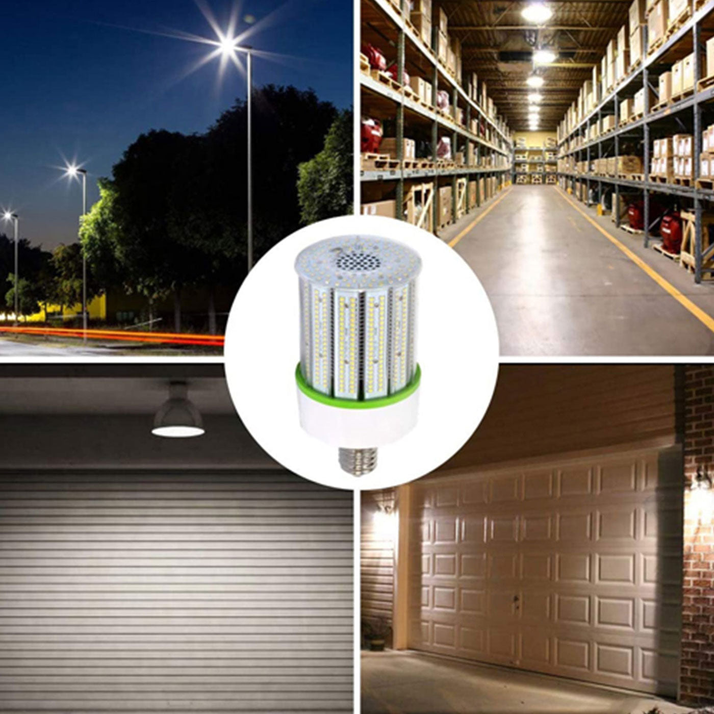 100W LED Corn Light Bulb - 5700K - E39 Mogul Base - UL/DLC