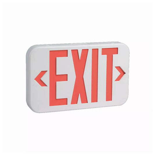 LED Exit Sign - Red Letters - Universal Mount - 90+ Minutes Backup - Double Sided - UL Listed