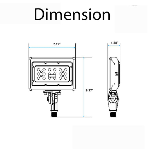 30W LED Mini Flood Light for Landscape, Patio, Event Lighting - 5700K - UL DLC Listed