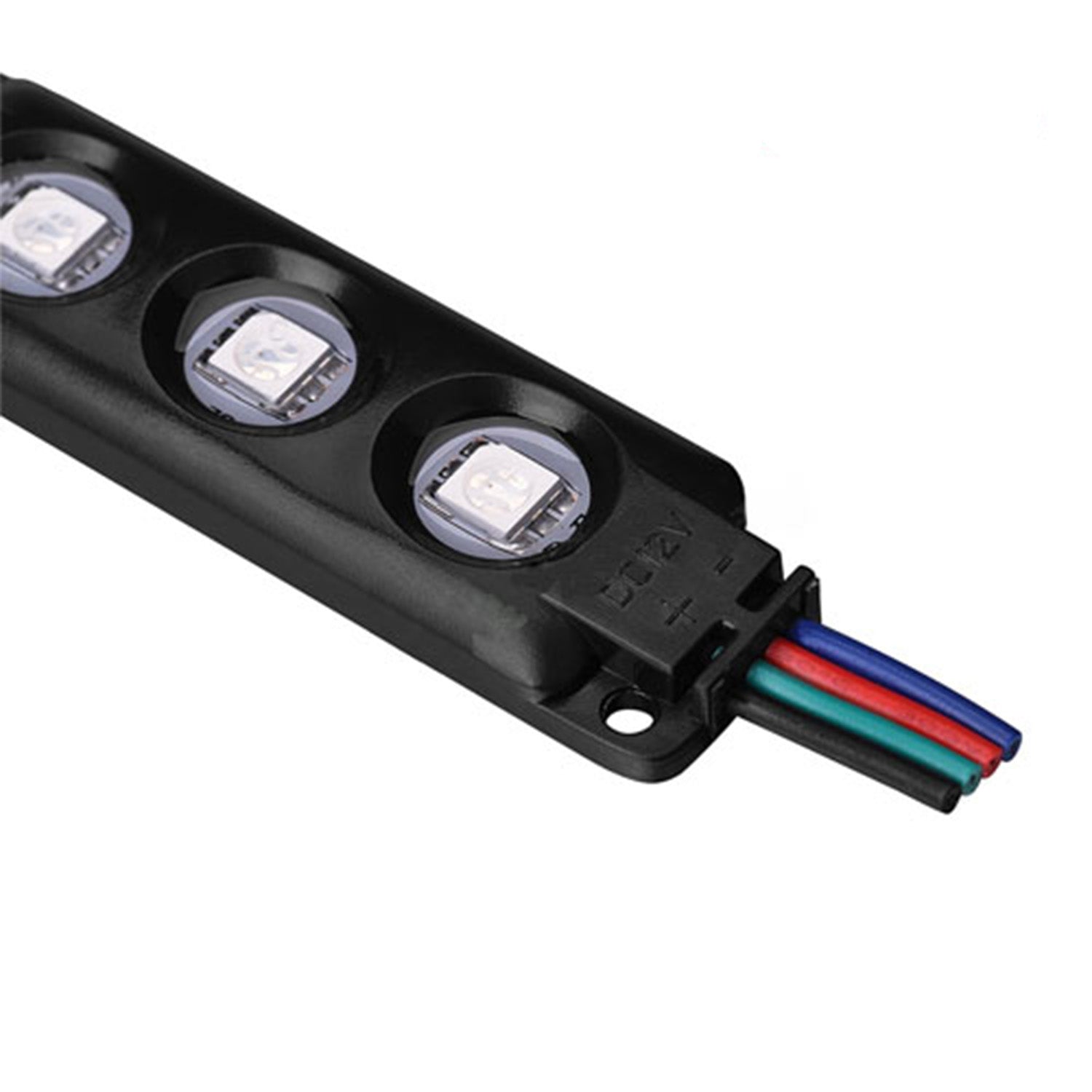 LED Modules - SMD 5050 - 0.72W 12V - IP65 - 100pcs Set - Black Body
