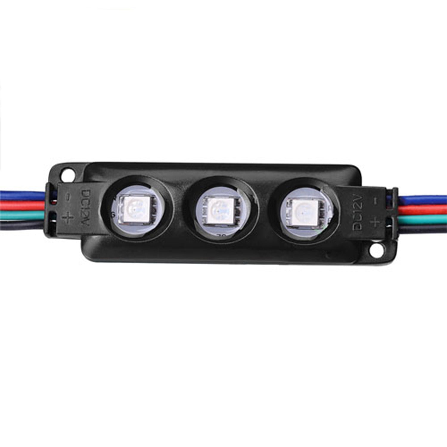 LED Modules - SMD 5050 - 0.72W 12V - IP65 - 100pcs Set - Black Body