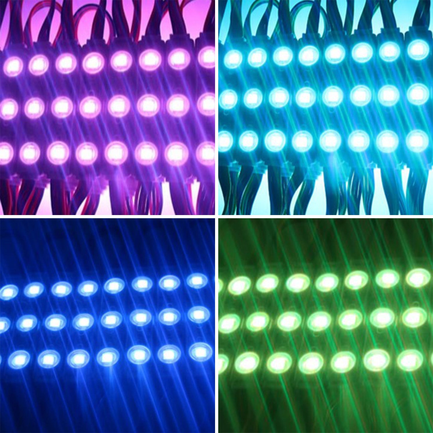 LED Modules - SMD 5050 - 0.72W 12V - IP65 - 100pcs Set - Black Body